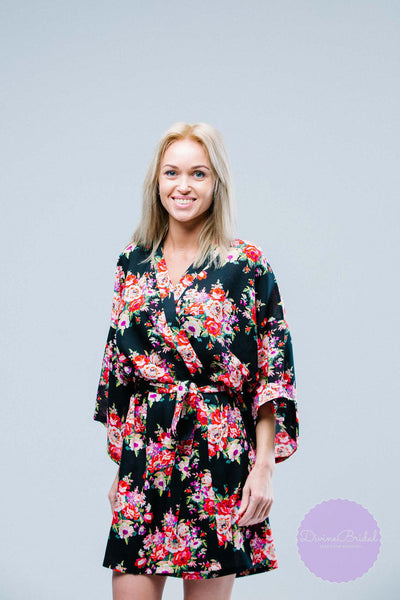 Set of 2,3,4,5,6,7,8,9,10 Bridesmaid Robes, Bridesmaid Gift, Floral Robe, Bridesmaid Robe, Wedding Robe, Kimono Robe, Gift for Bridesmaid