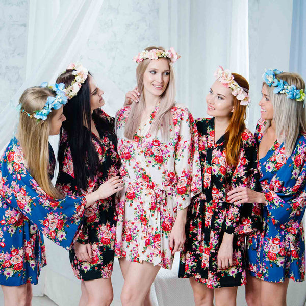 Cotton Bridal Robe ~ Bridesmaid Robes ~ Robe ~ Bridal Robe ~ Bride Robe ~Bridal Party Robes ~ Bridesmaid Gifts ~ Floral Robe ~ Kimono Robe