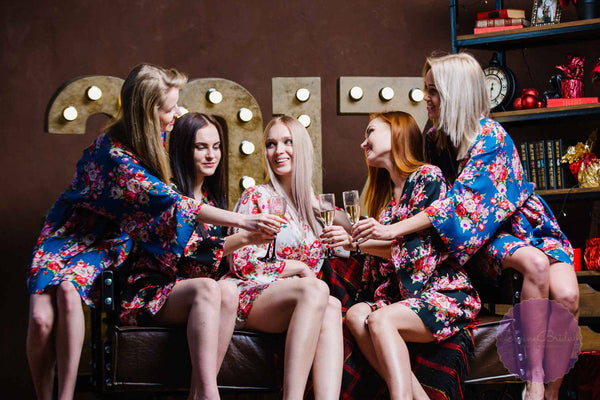 Bridesmaid Gift-Bridesmaid Robes-Bridesmaid Robe-Floral Robe-Kimono Robe-Wedding Robe*** Discount for Multi Orders, Please message us***